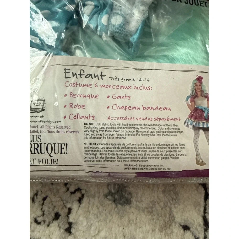 Madeline Hatter Ever After High Child Costume Size X. Large 2014 Cosplay